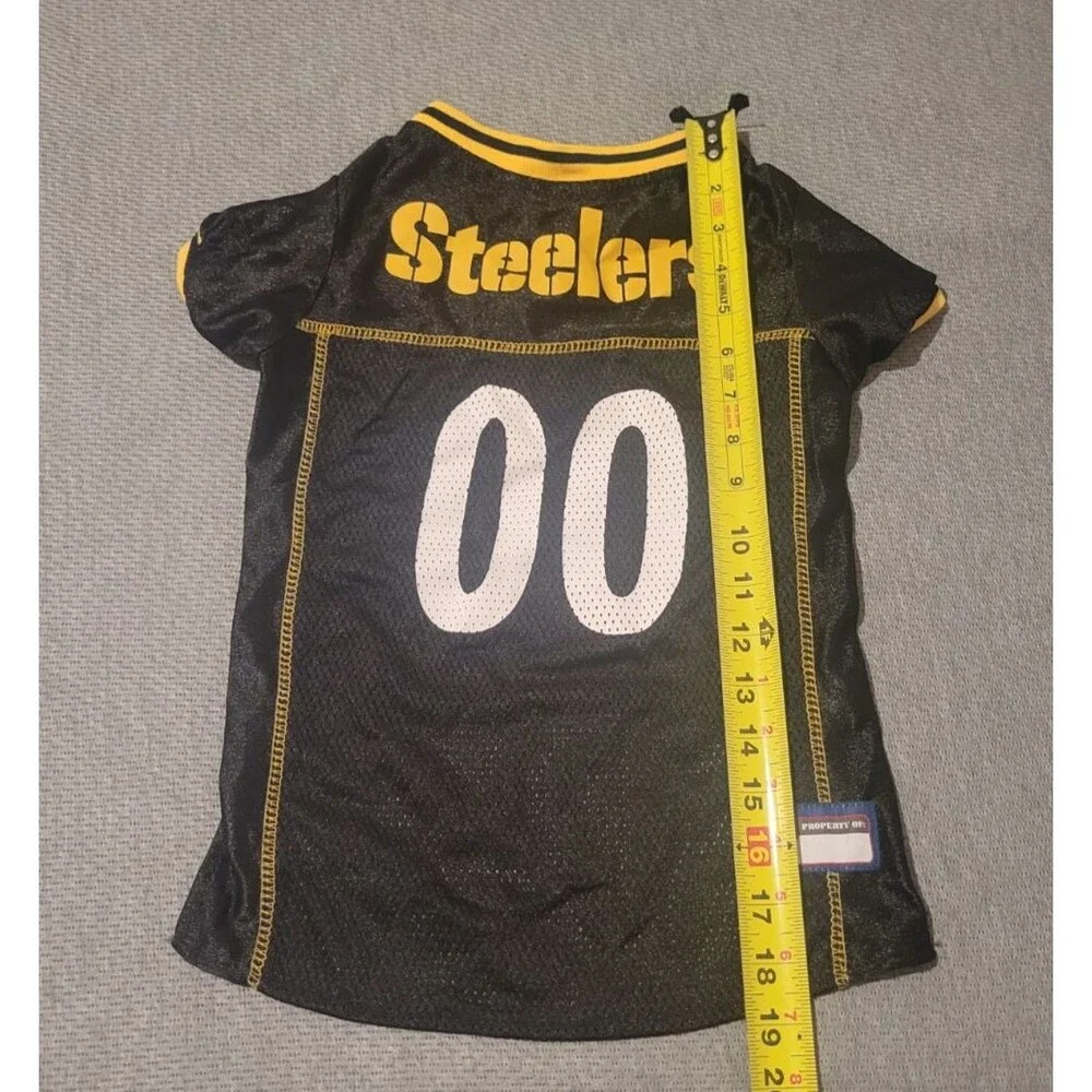 Pets First NFL Pittsburgh Steelers Mesh Dog Jersey Size Large NWOT